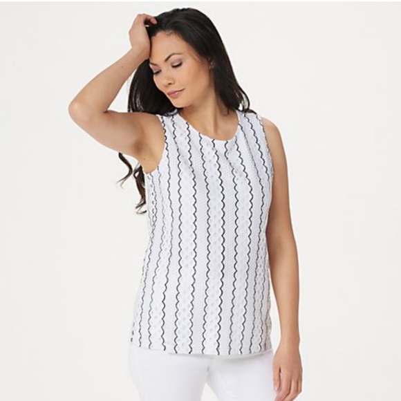 Susan Graver Fully Lined Stretch Sleveless  Top - Picture 8 of 12
